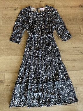 Isabel Maternity by Ingrid & Isabel Black and White Polka Dot Maxi Dress